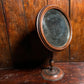 English Victorian Walnut Shaving Mirror with Octagonal Base, c.1850–1865