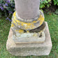 Wrought Iron Armillary Sphere upon English Carved Stone Column