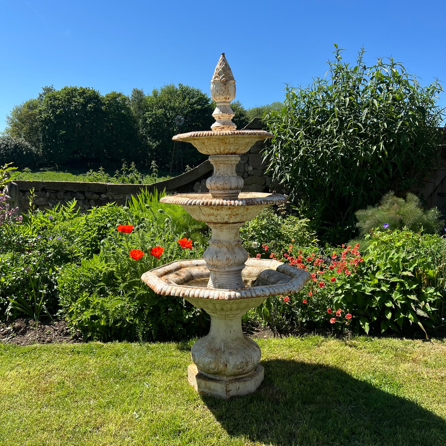 Late 20th Century Italianate Tiered Renaissance Style Fountain