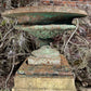 Pair of French Cast Iron Tazza Urns on Sandstone Plinths c.1880