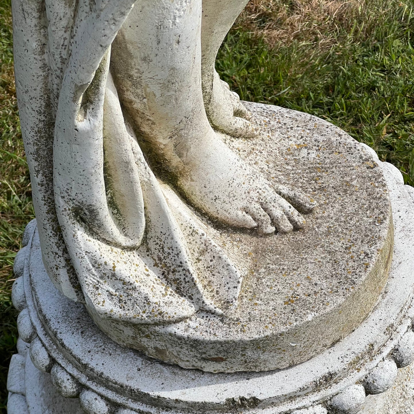 Statue of a Classical Maiden Carrying Water and Wine Mid 20th Century
