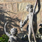 English Lead Garden Fountain with Cherub Figures, c.1920