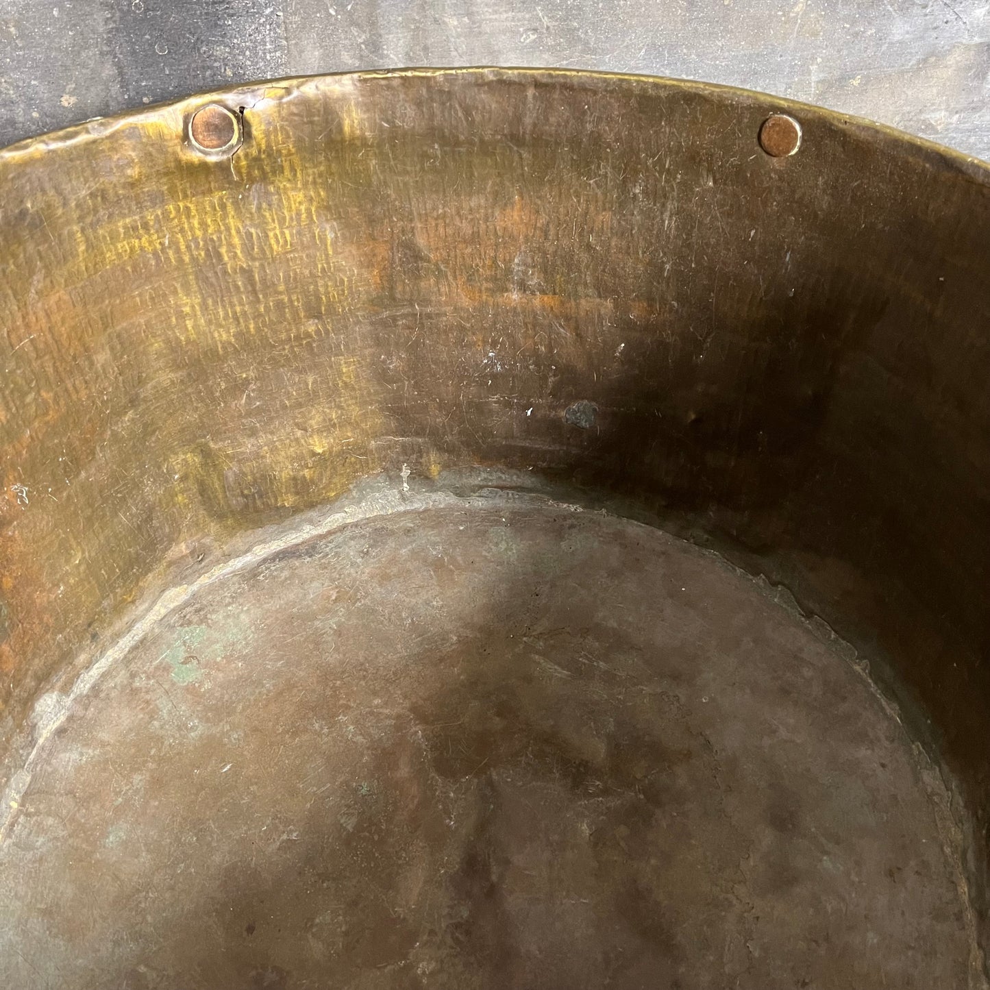 Large 19th Century Parisian Brass Preserve Pan