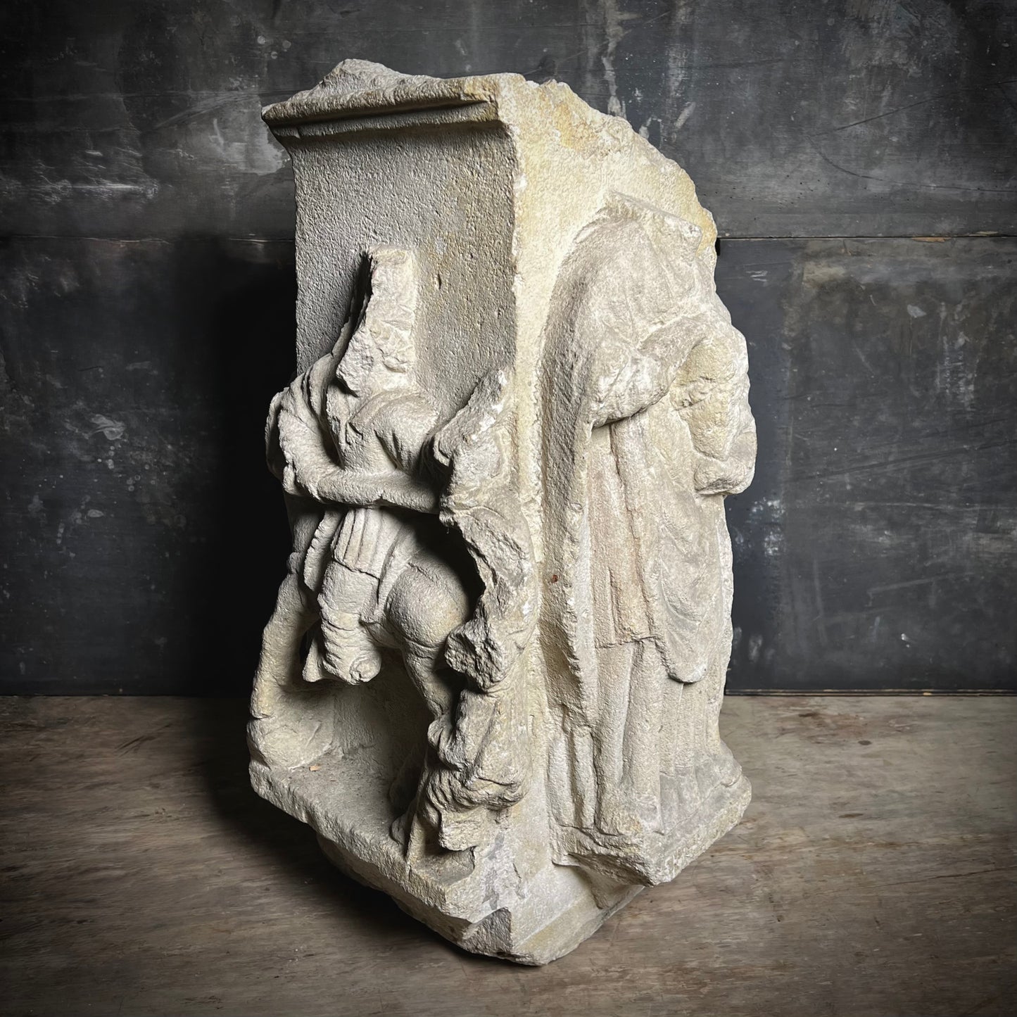 A Four-Sided French Gothic Limestone Capital or Pedestal from a Shrine or Chapel, Northern France, c.1280–1350