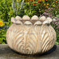 Pair of Italian Art Deco Carved Marble Lotus Form Planters, c.1930