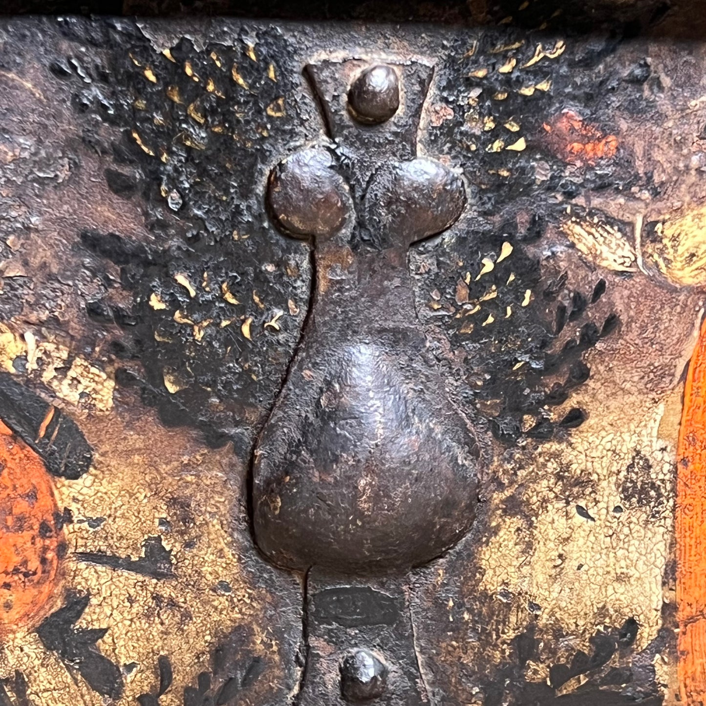 Renaissance Painted Iron Strong Box (Armoured Coffert) c.1580–1620, Nuremberg Southern Germany