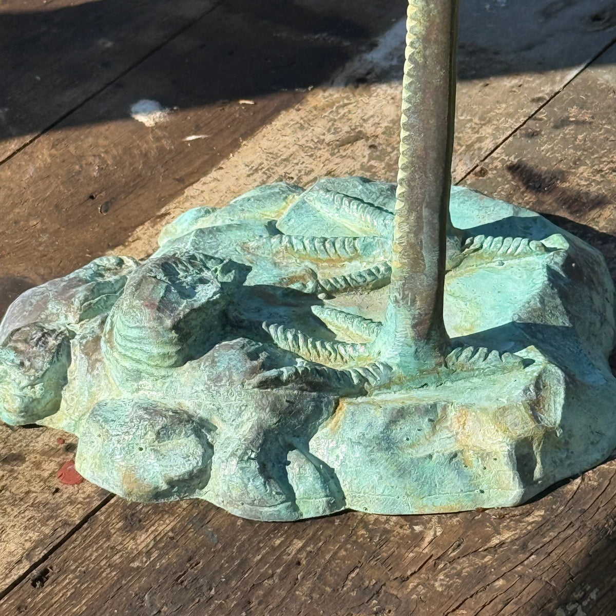 Set of Three Bronze Garden Cranes