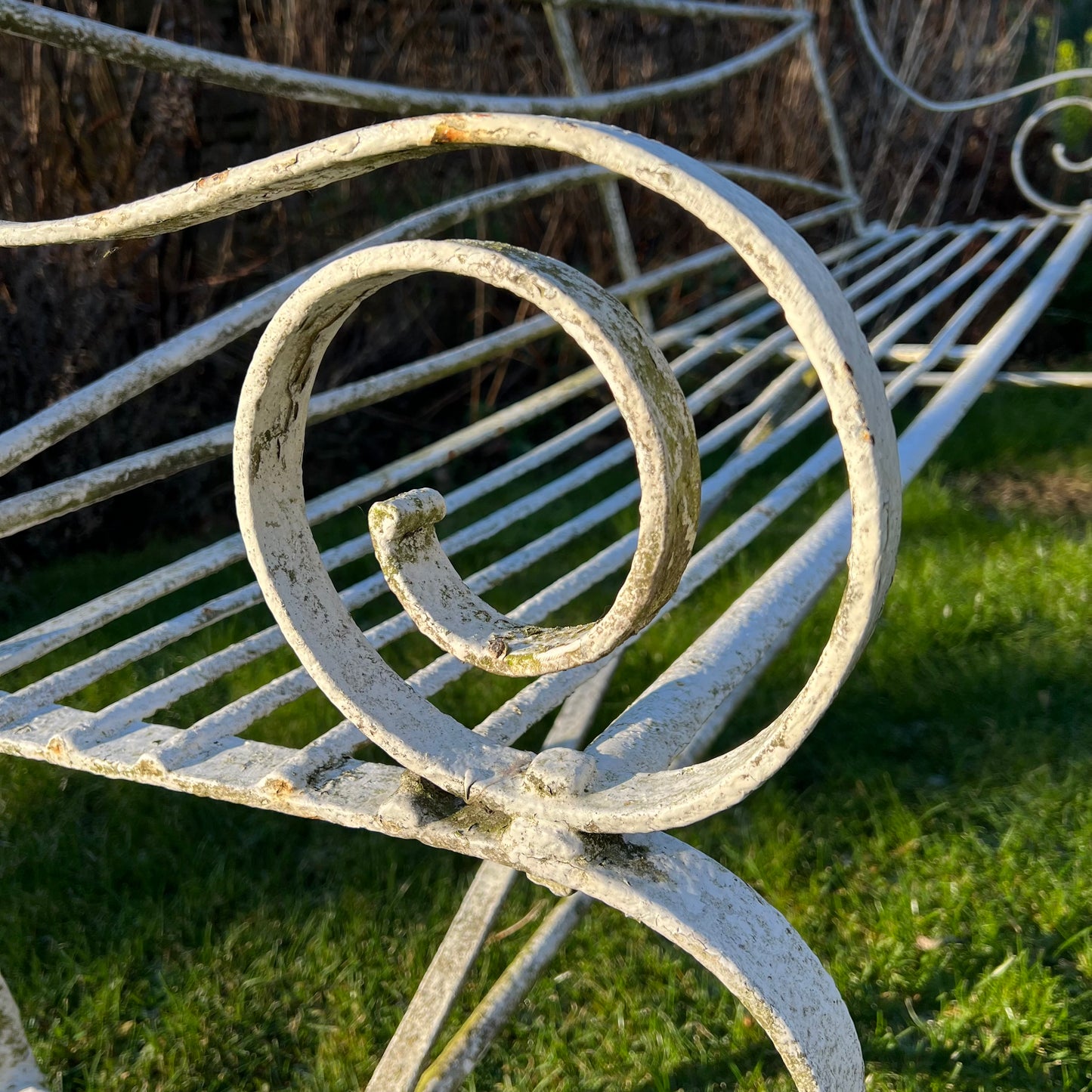 Regency Strapwork Wrought Iron Garden Bench c.1820