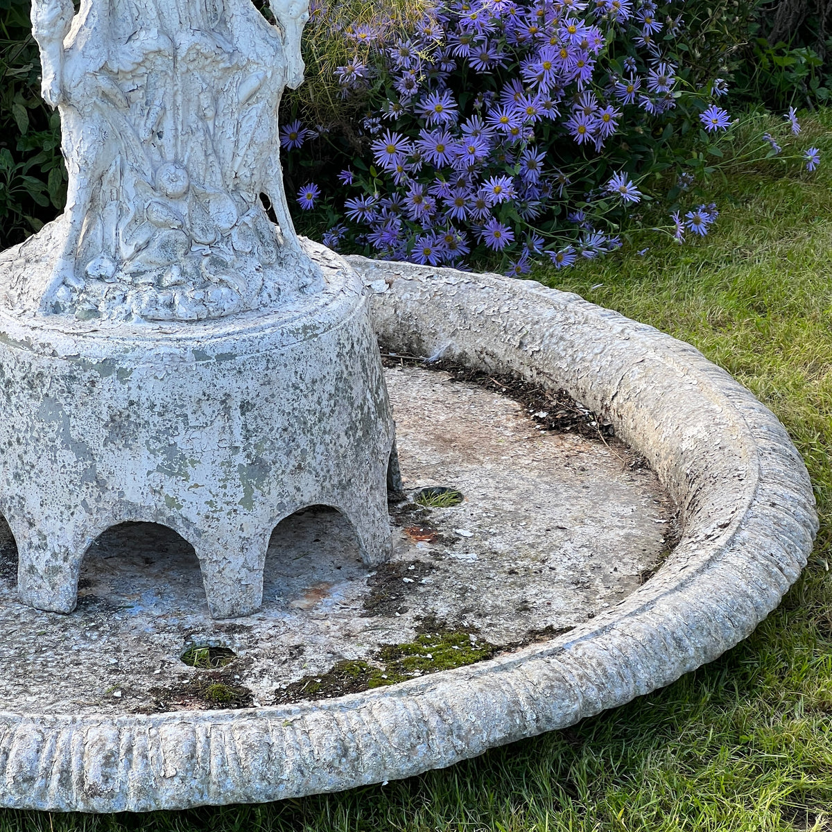 Late 19th Century American Zinc Garden Fountain, Attributed to J. W. Fiske, New York