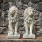 Stone Composite Lions Mid 20th Century