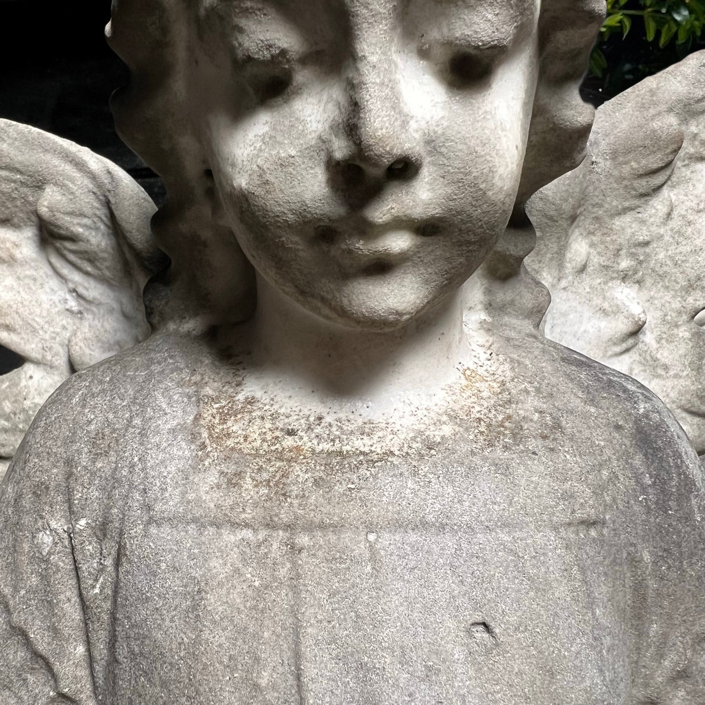 Serene French Marble Angel c.1860