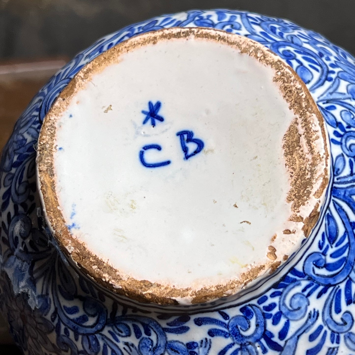 Early 18th-Century Delft Blue and White Teapot, Marked C B for Cornelis Brouwer, De Witte Ster, Delft, c.1725–1735