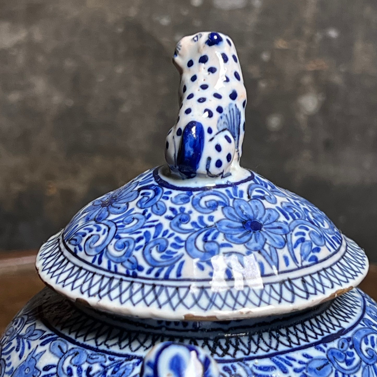 Early 18th-Century Delft Blue and White Teapot, Marked C B for Cornelis Brouwer, De Witte Ster, Delft, c.1725–1735