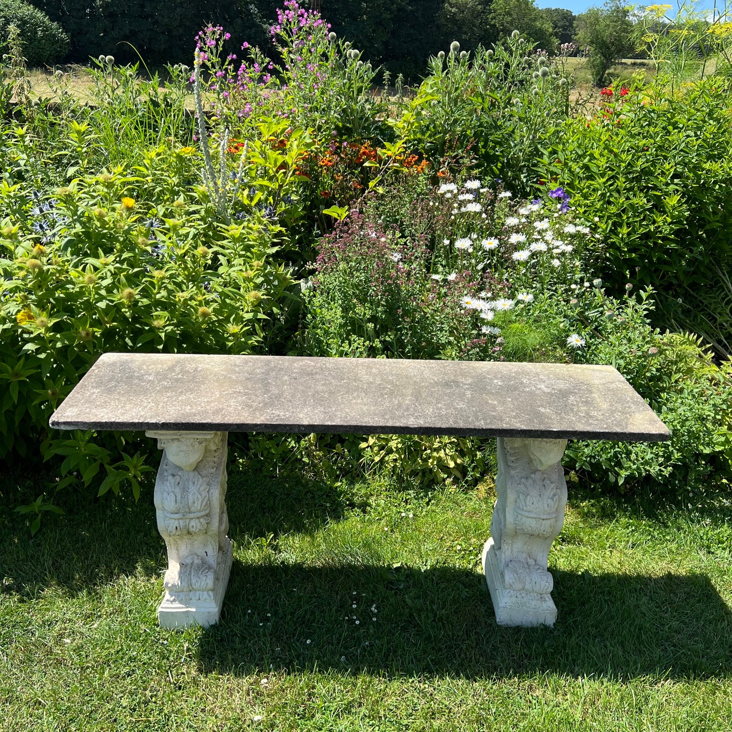 Carrara Marble Console Table with Renaissance-Style Griffin Supports