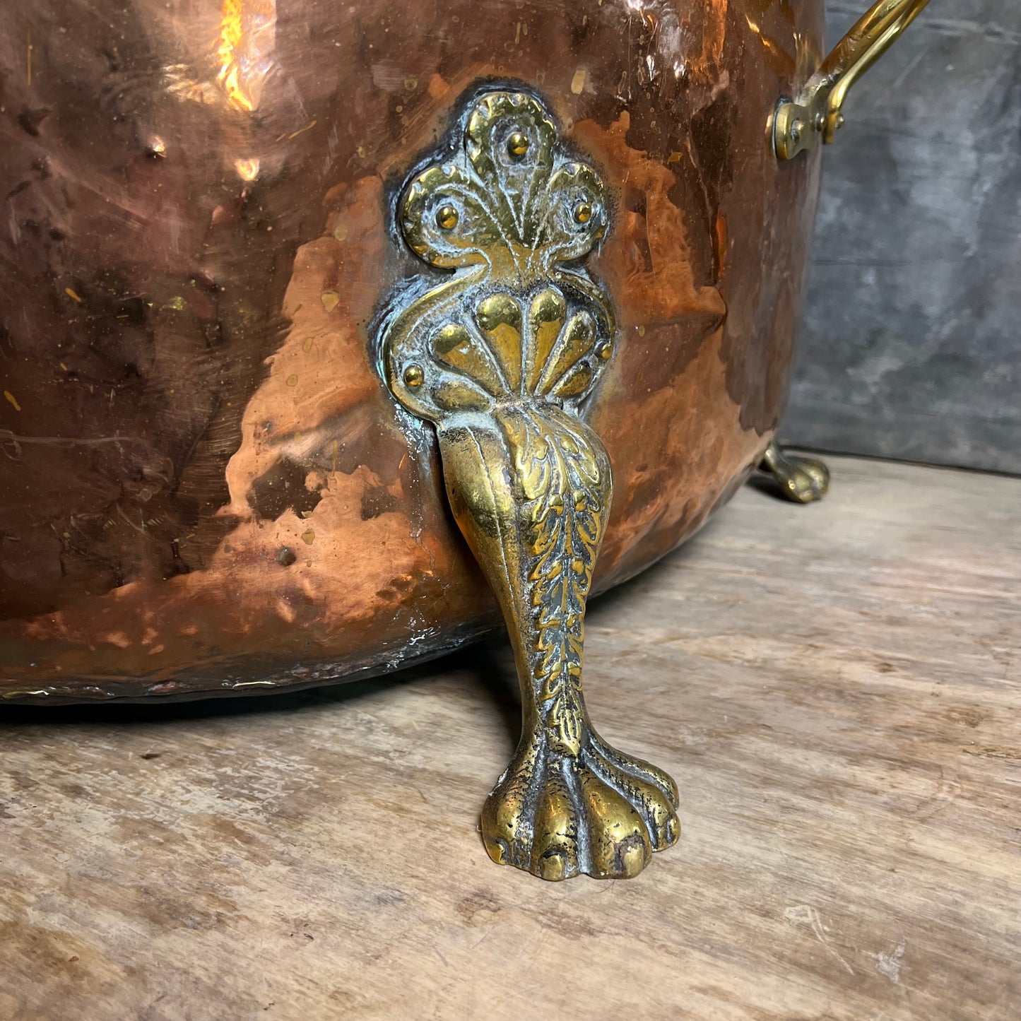 Huge 19th Century Copper Log Bin