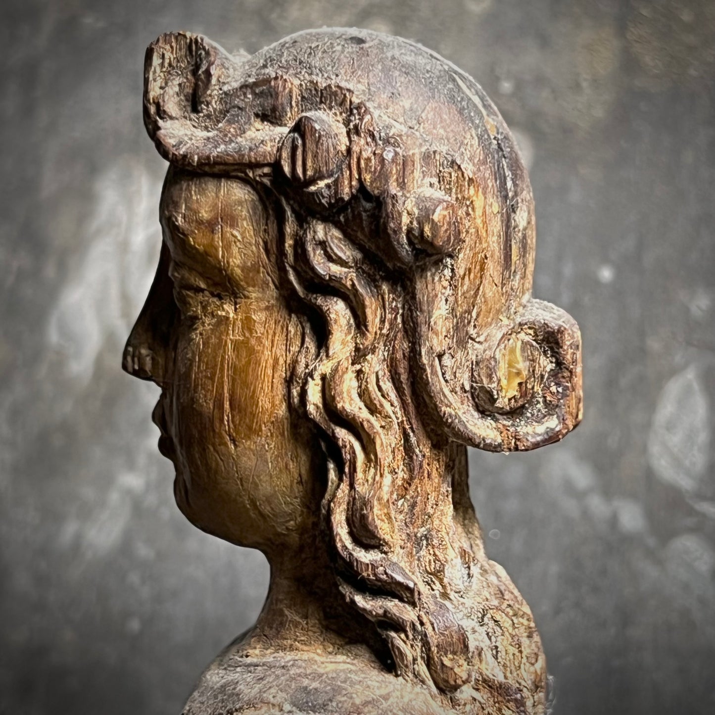 Late Gothic Carved Walnut Figure of a Crowned Female Saint, Southern Europe, 15th–Early 16th Century