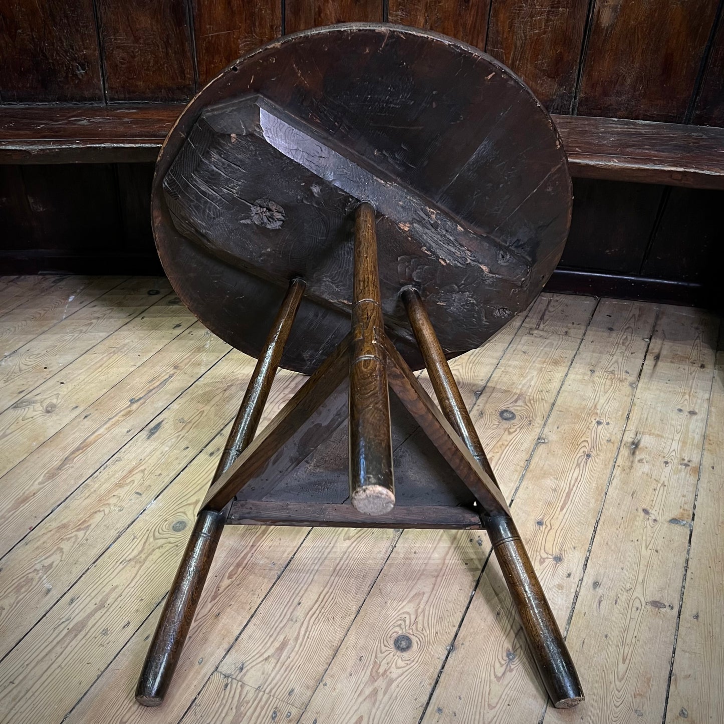18th Century English Cricket Table in Pine and Ash