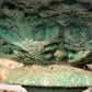 Pair of French Cast Iron Tazza Urns on Sandstone Plinths c.1880