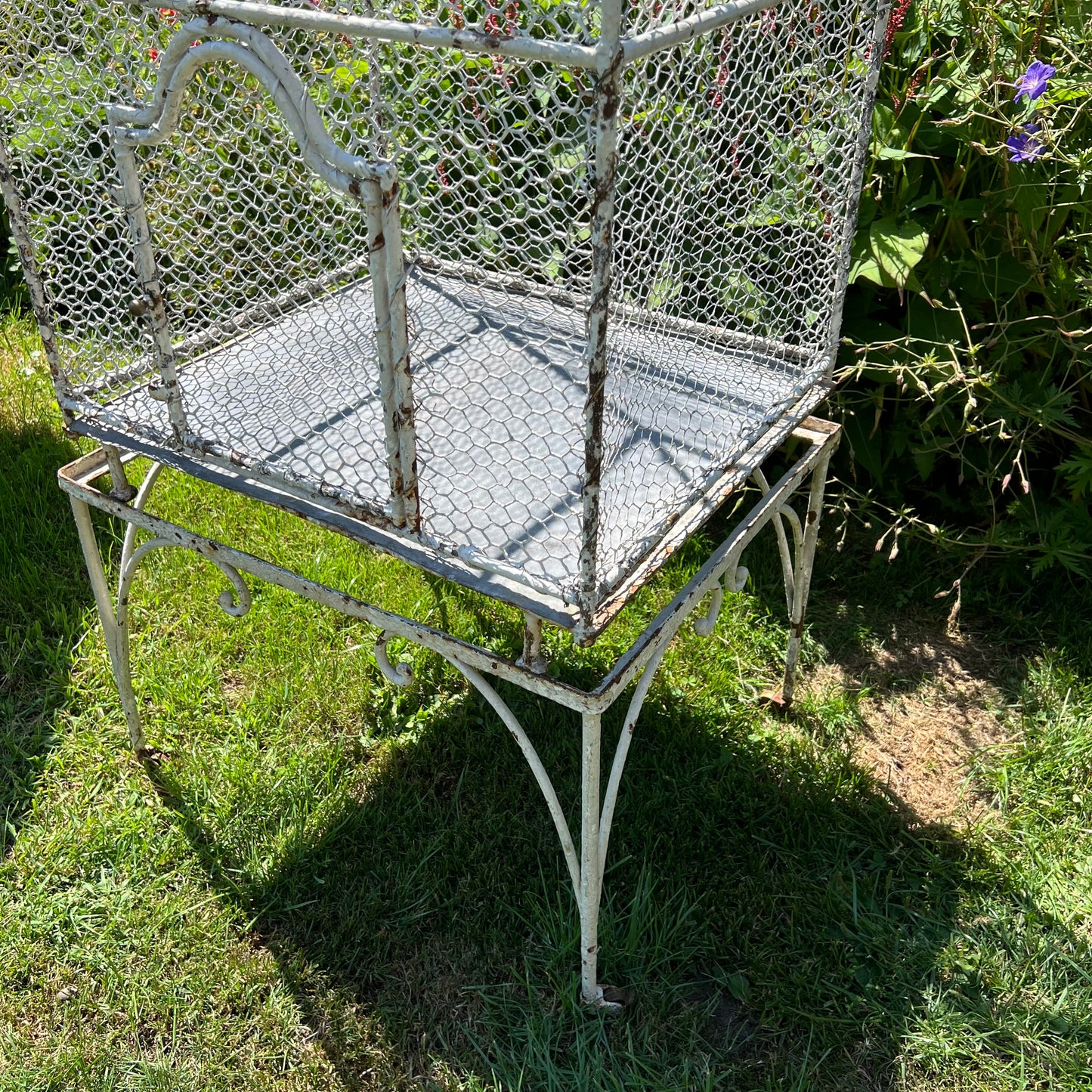 French Wirework Birdcage on Stand c.1880