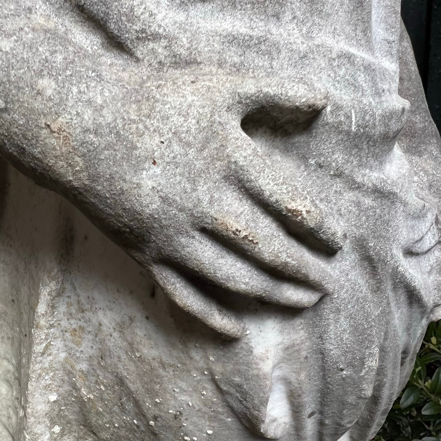 Serene French Marble Angel c.1860