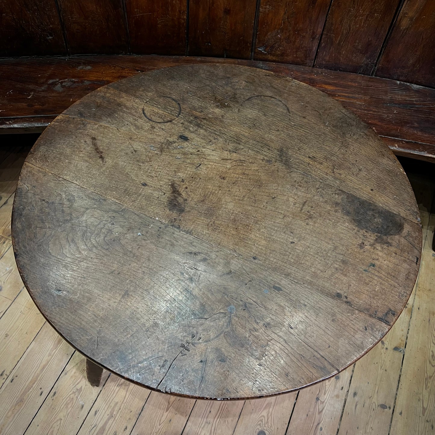 18th Century English Oak Cricket Table