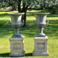 Grand Scale Pair of Handyside Campana Urns & Plinths c.1880