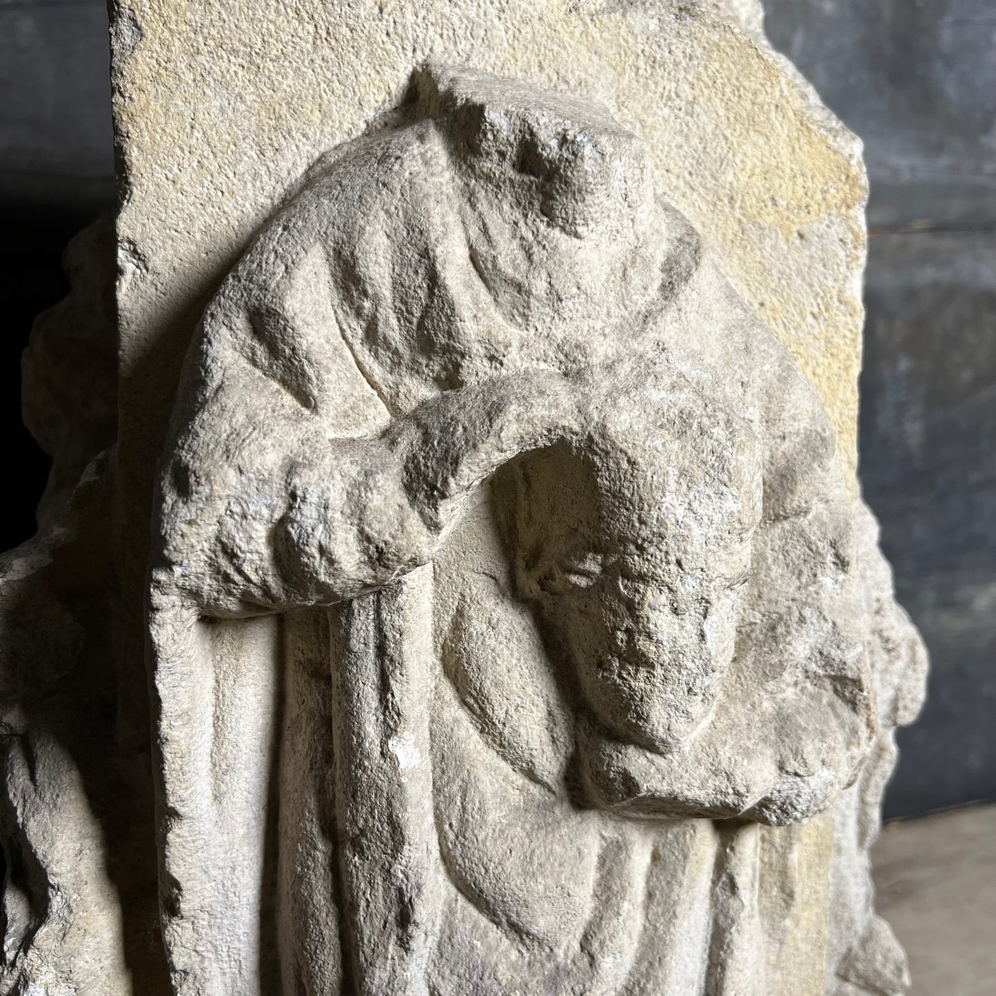 A Four-Sided French Gothic Limestone Capital or Pedestal from a Shrine or Chapel, Northern France, c.1280–1350