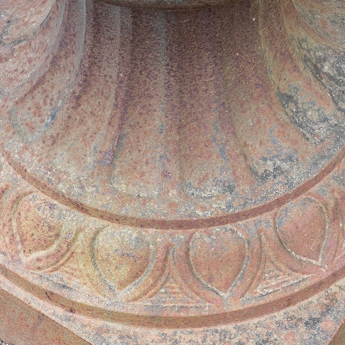 Monumental Pair of Cast Iron Campana Garden Urns, Late 20th Century