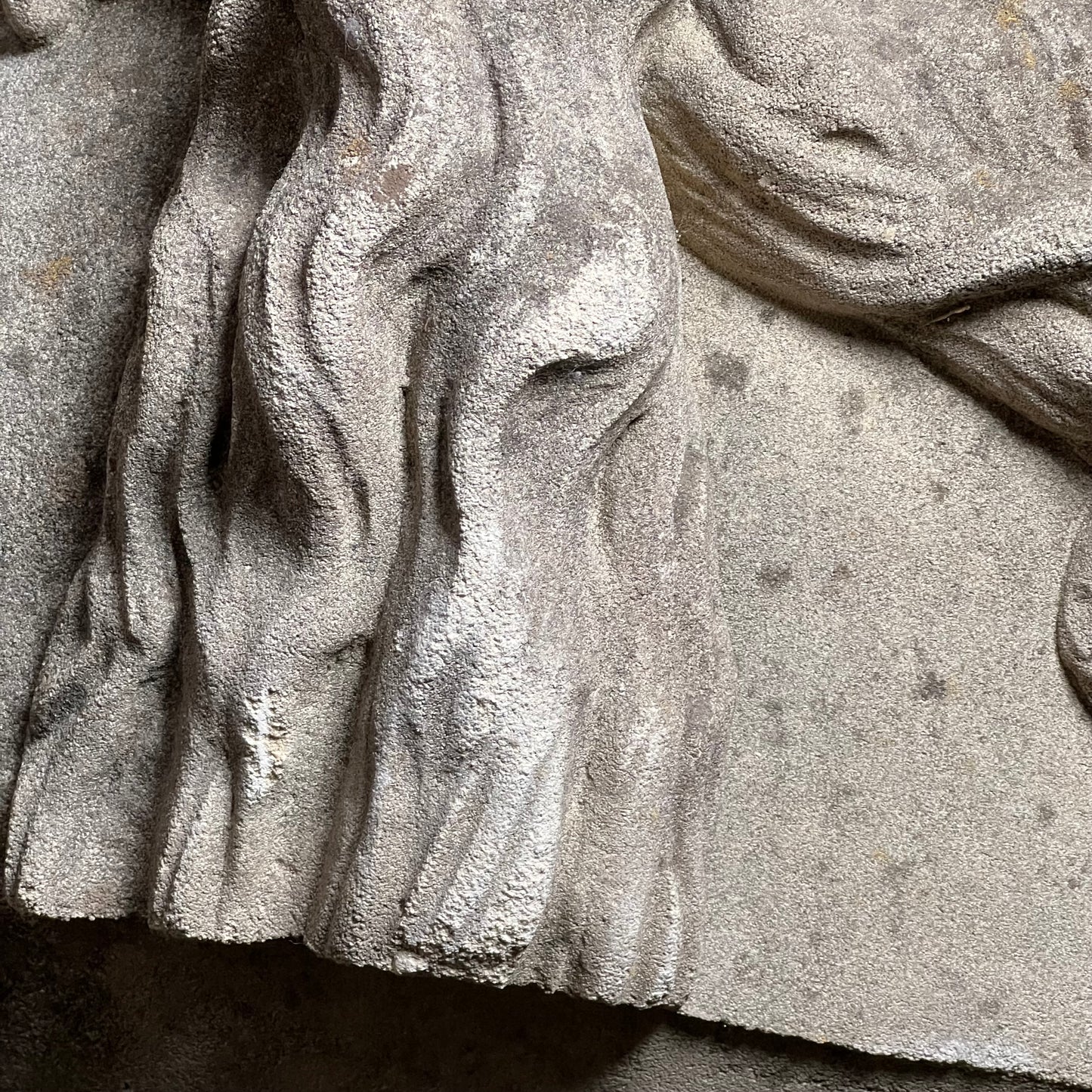 English Composite Stone Bust of Flora with Fluted Pedestal, Late 20th Century