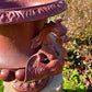 Pair of English Cast-Iron Urns with Dragon Handles