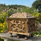 17th Century Italian Baroque Carved, Gilt & Polychrome Sarcophagus Form Reliquary Casket