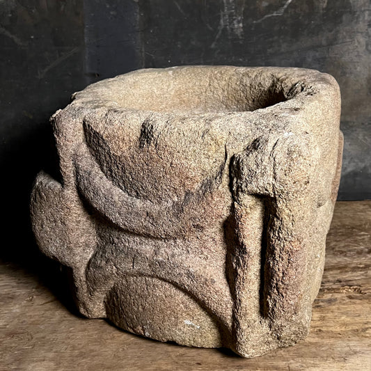 Rare Romanesque Medieval Double-Bowled Apothecary Mortar