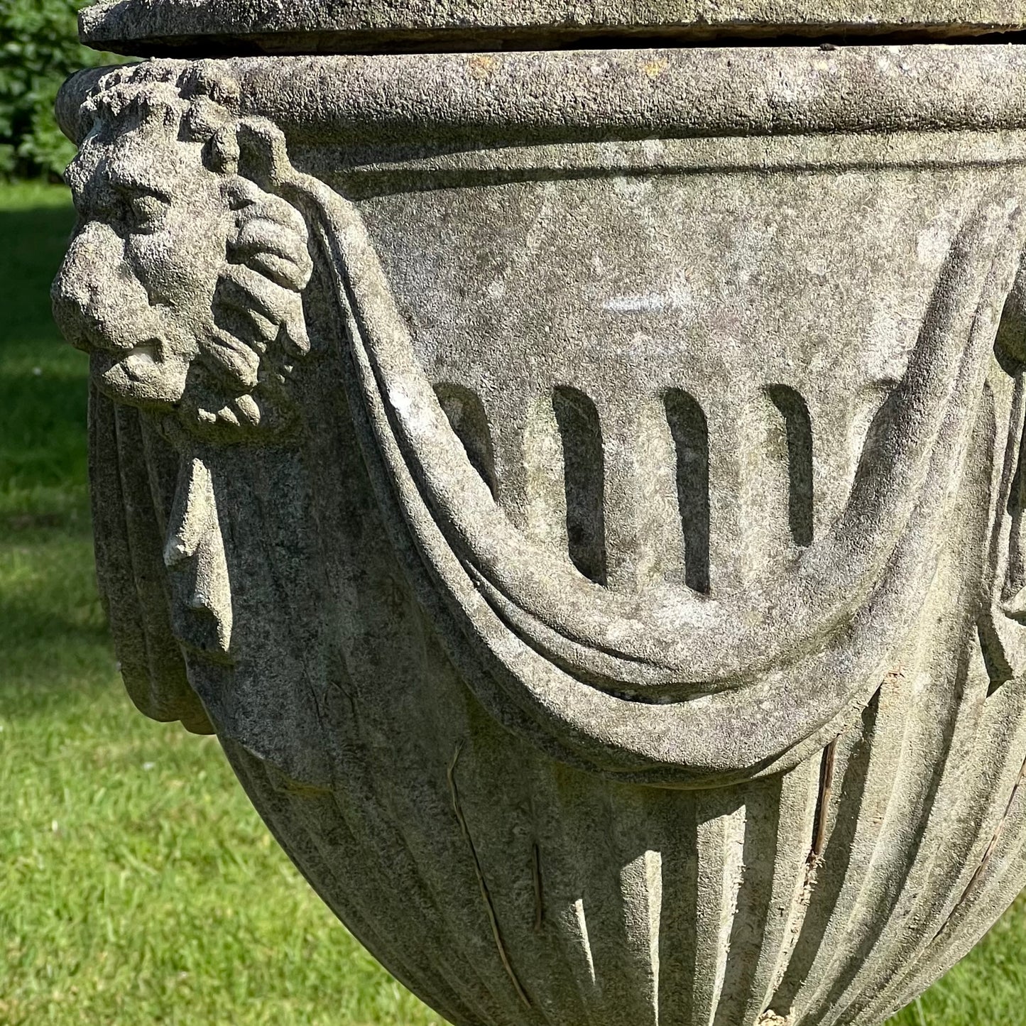 Robert Adam Style Swagged Urn Late 20th Century