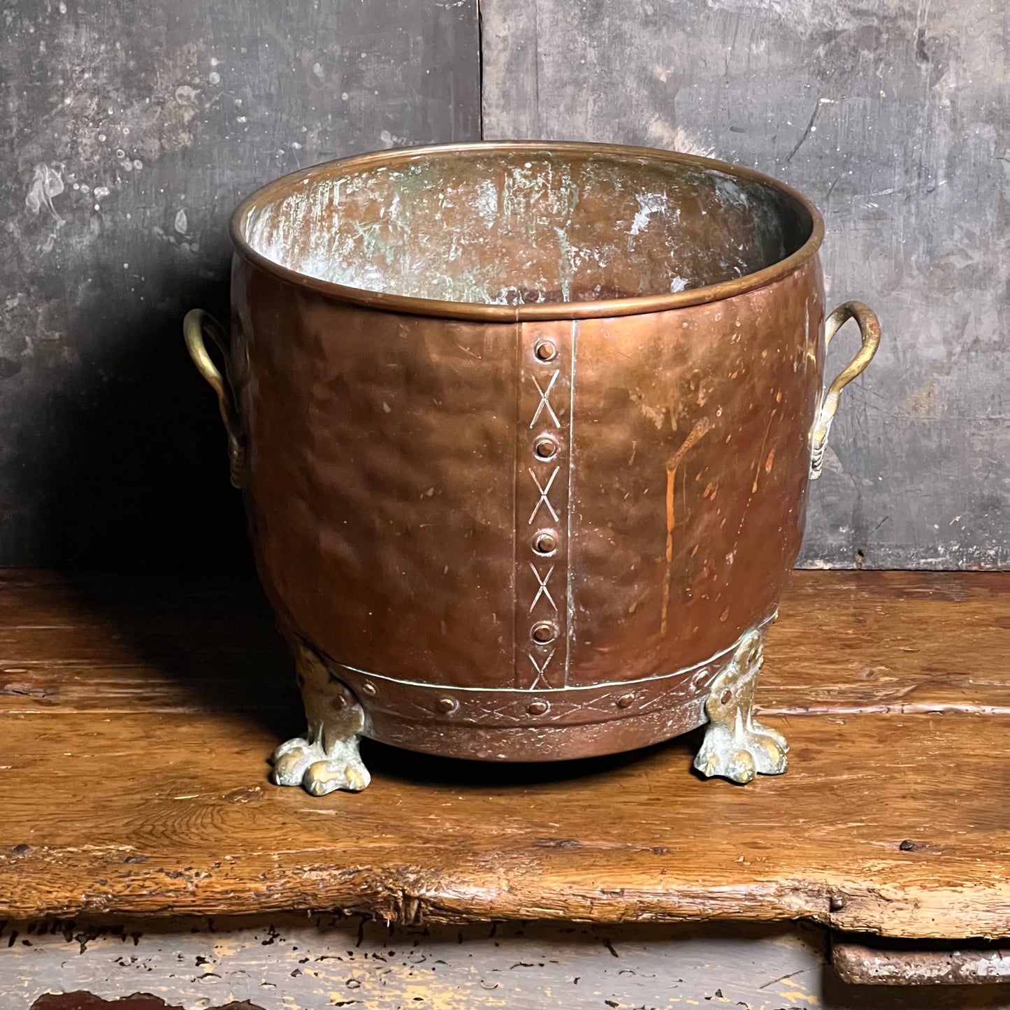 Medium 19th Century Copper Log Bin