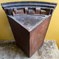 English George III Bow-Fronted Mahogany Corner Cupboard with Geometric Inlay, c.1770
