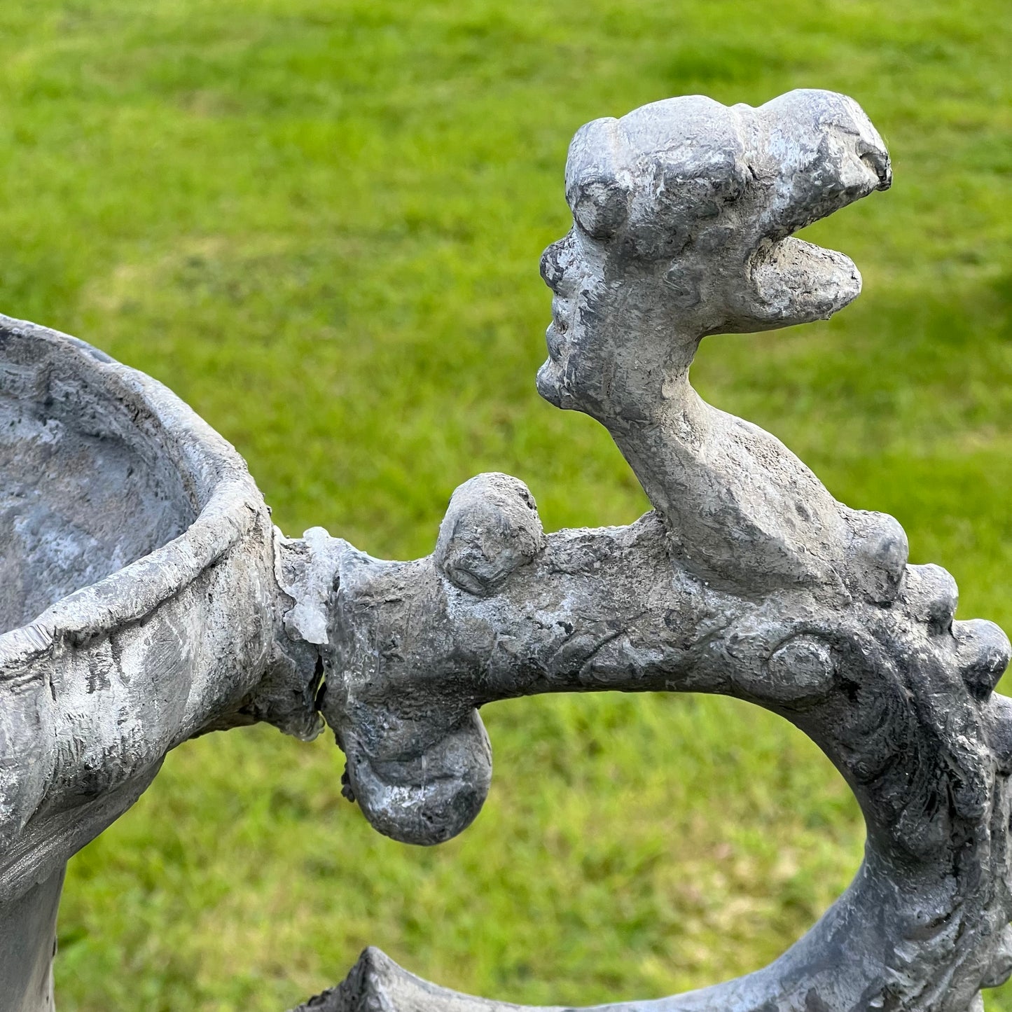 Georgian Serpent Handle Lead Urn