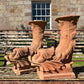 Pair of Italian Terracotta Dolphin Fountain Spouts, Late 18th / Early 19th Century