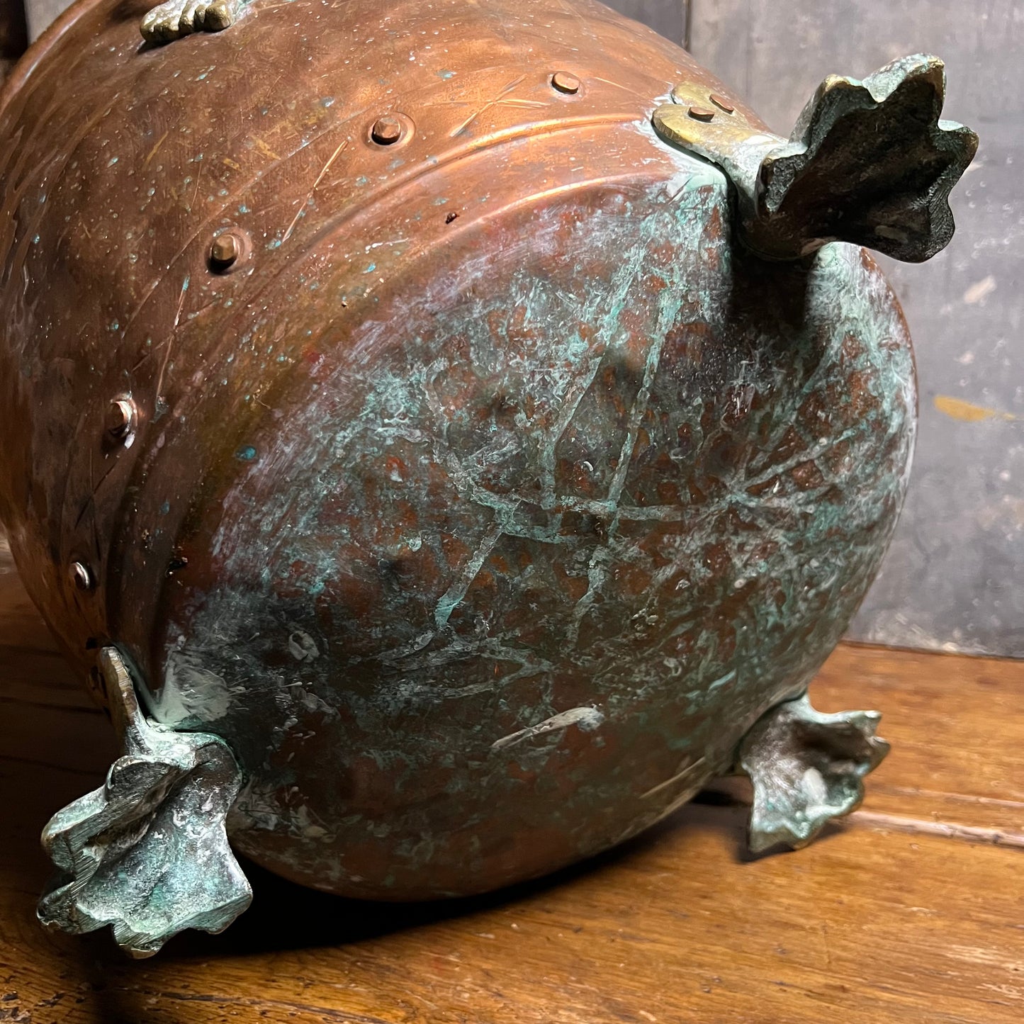 Medium 19th Century Copper Log Bin