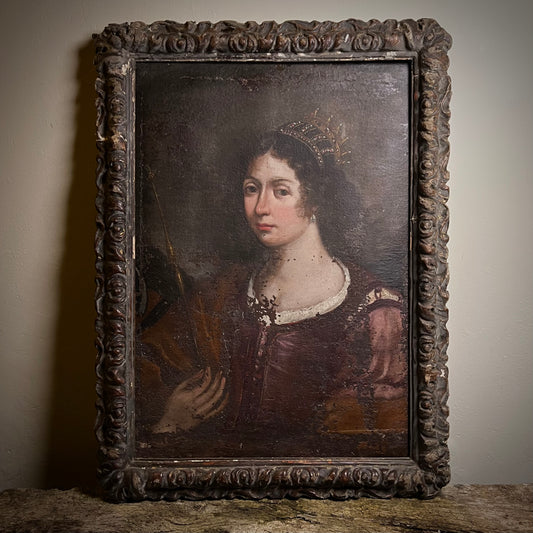 Italian Oil Painting of a Noblewoman c.18th Century