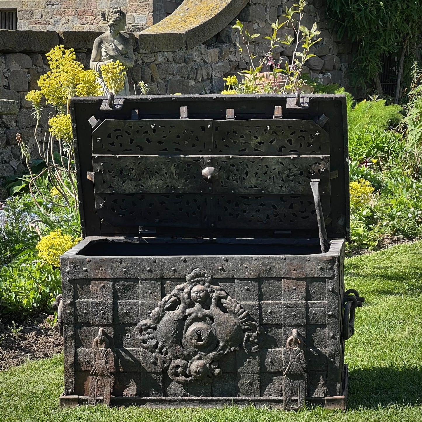 A Monumental 17th Century South German Iron Strong Chest, c.1650–1700