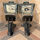 Monumental Pair of English Late Victorian Copper Corner Lanterns, c.1890
