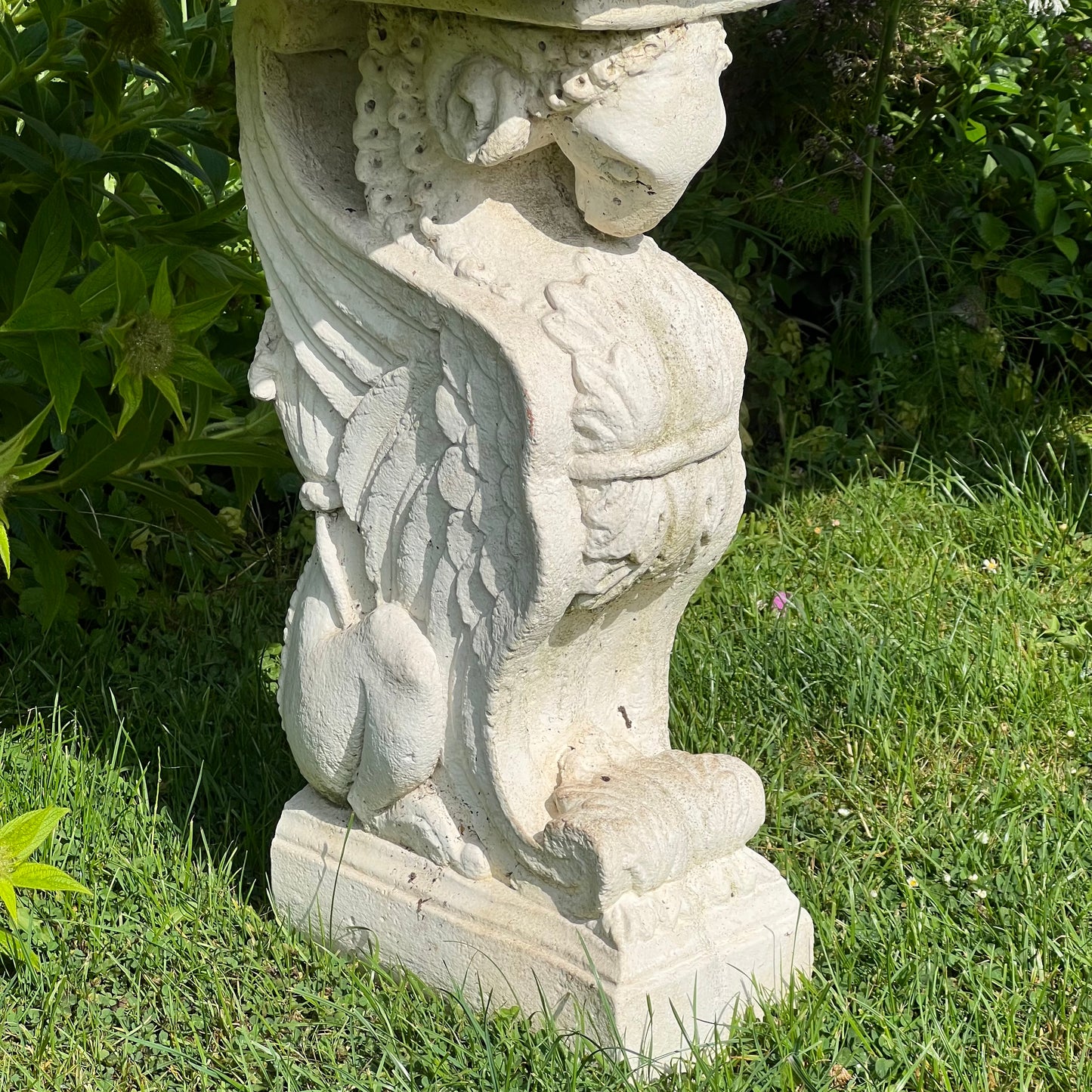 Carrara Marble Console Table with Renaissance-Style Griffin Supports