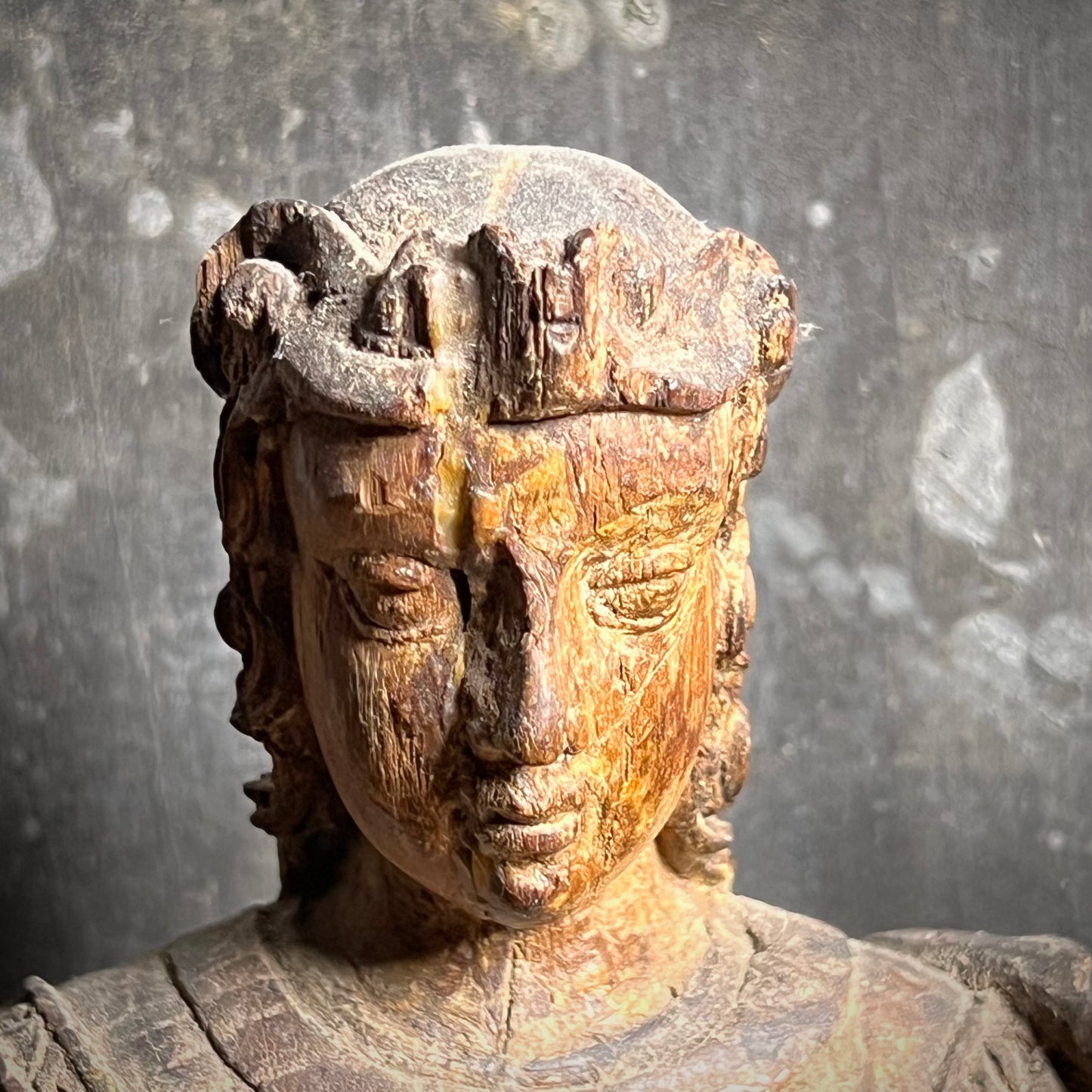 Late Gothic Carved Walnut Figure of a Crowned Female Saint, Southern Europe, 15th–Early 16th Century