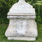 Pair of English Victorian Cast Iron Garden Urns on Ornamented Bases
