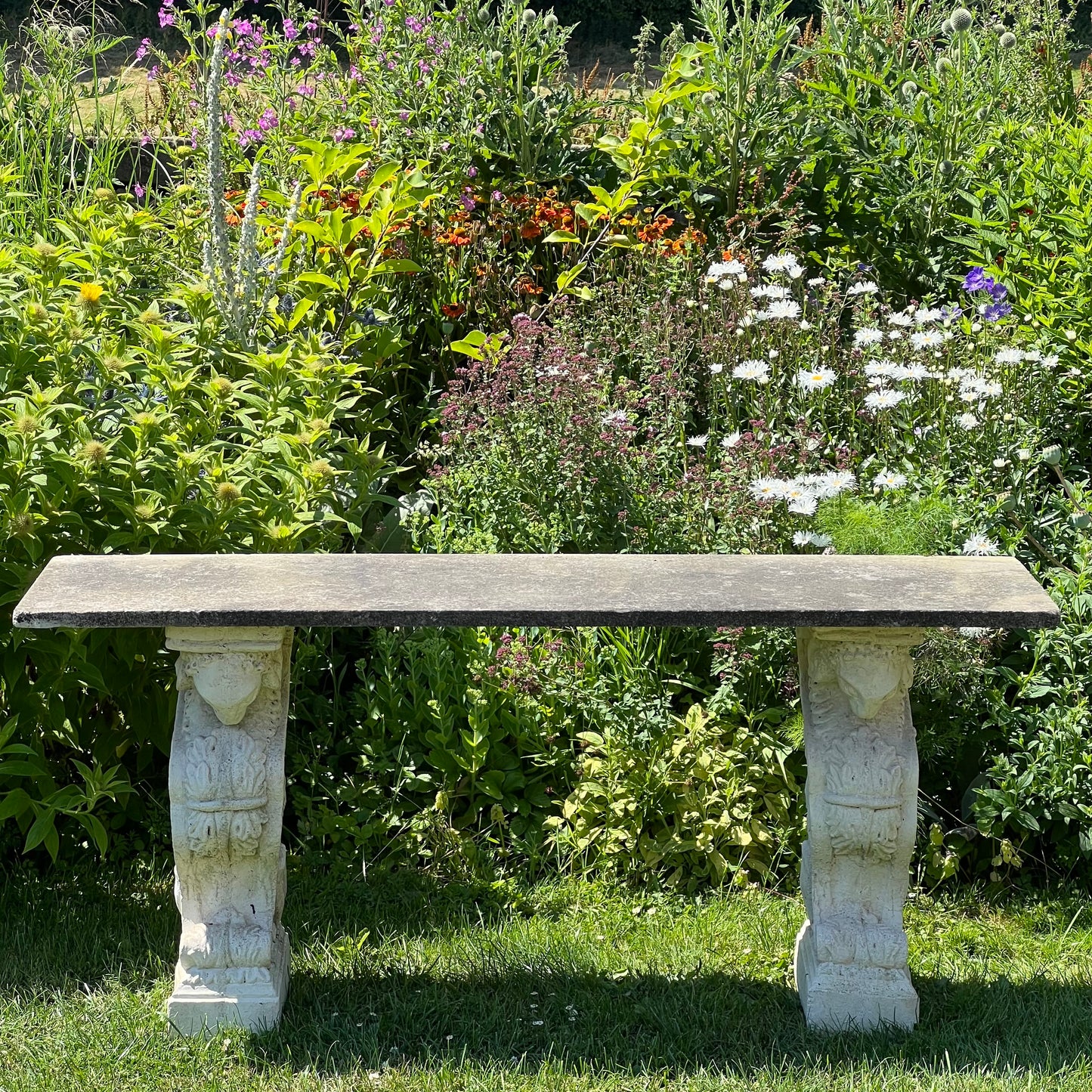 Carrara Marble Console Table with Renaissance-Style Griffin Supports