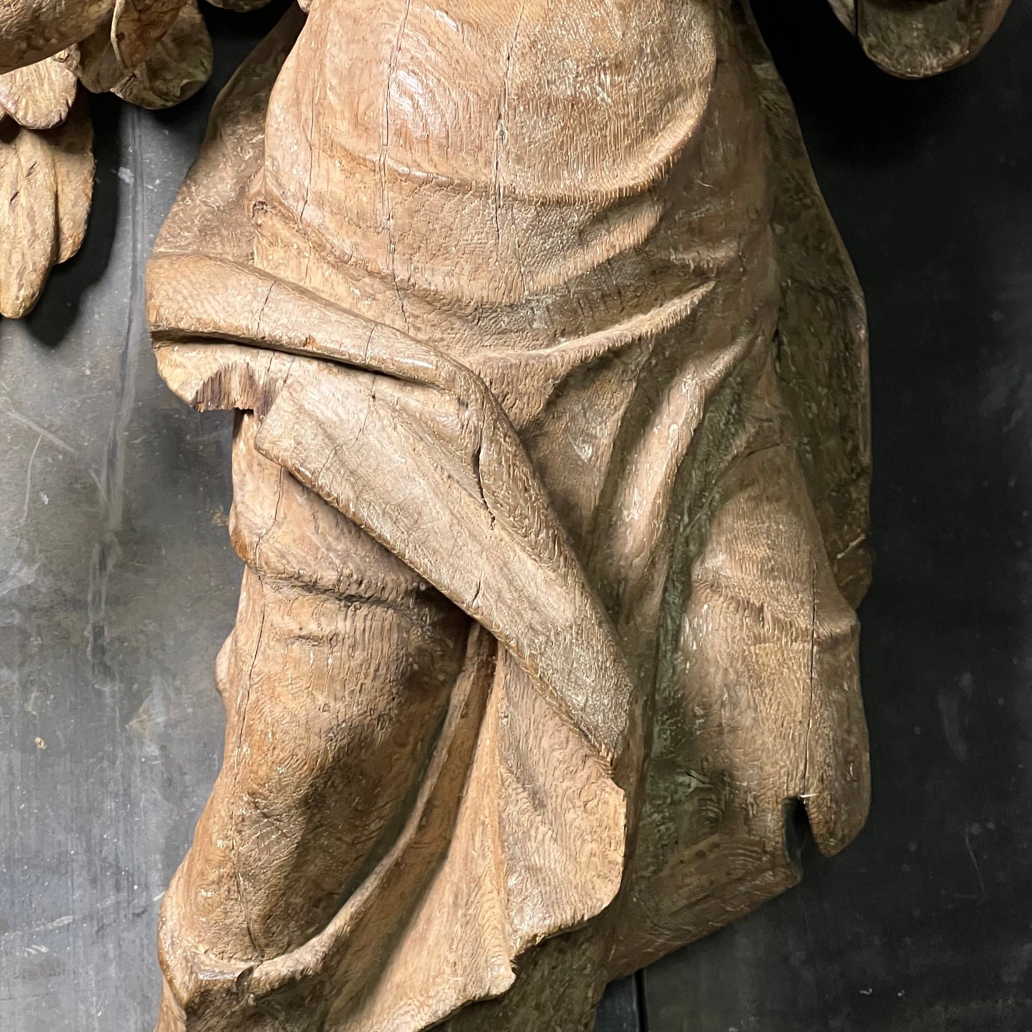 Large Baroque Carved Wooden Angel, c. 1680–1720