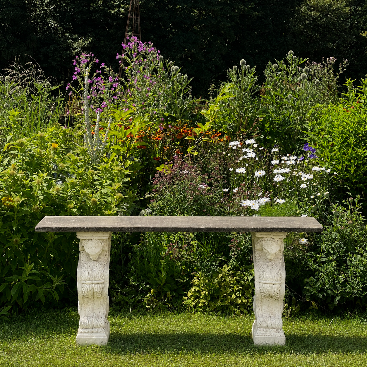Carrara Marble Console Table with Renaissance-Style Griffin Supports