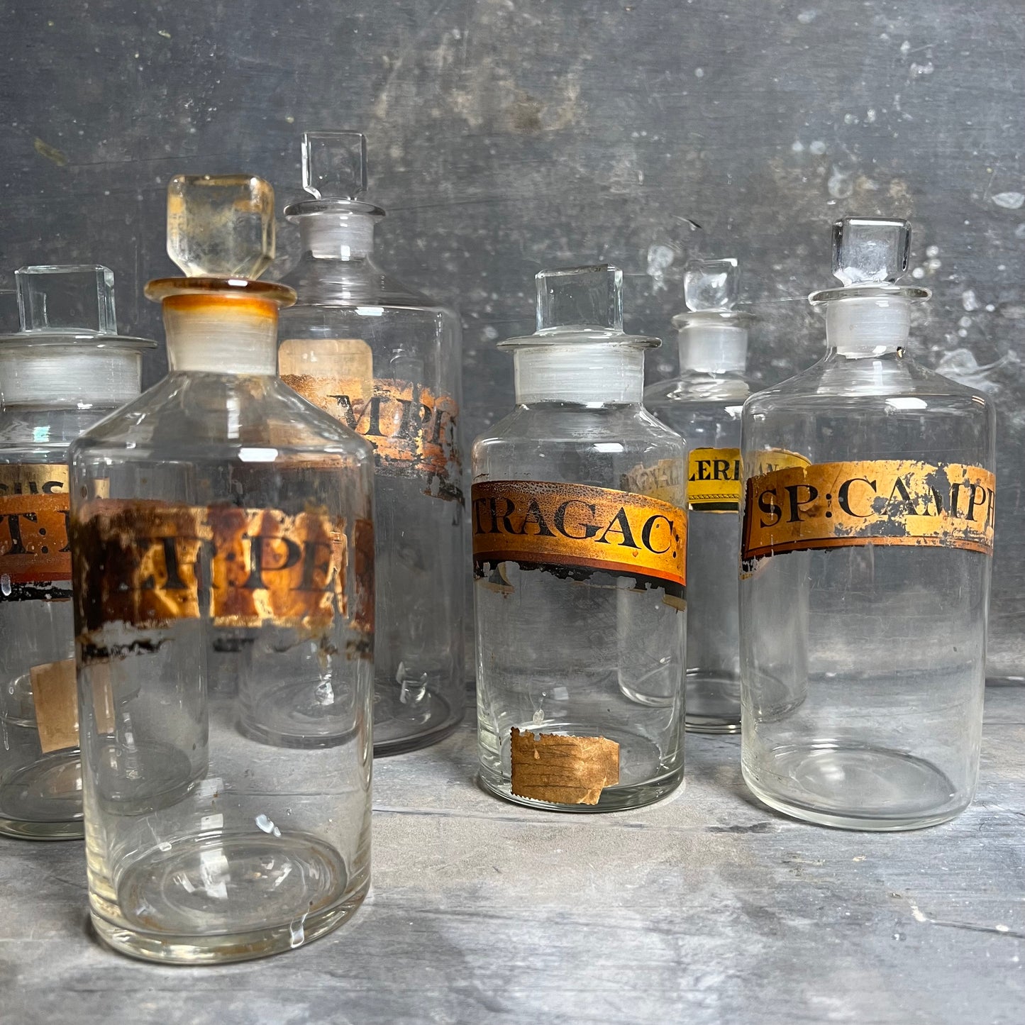 Collection of Nine Apothecary Bottles c.1840-1860