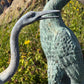Set of Three Bronze Garden Cranes