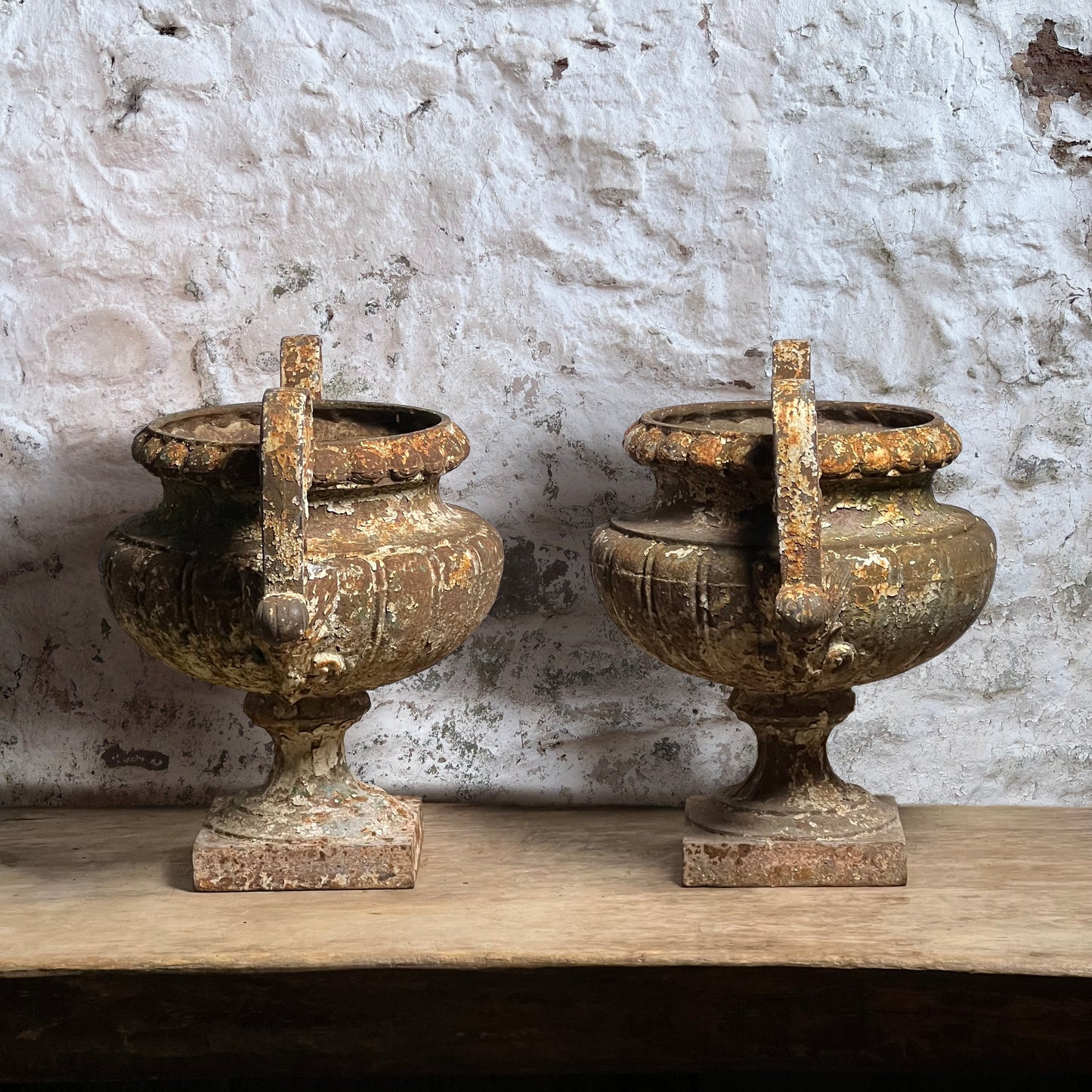 Pair of French Cast Iron Urns c.1870